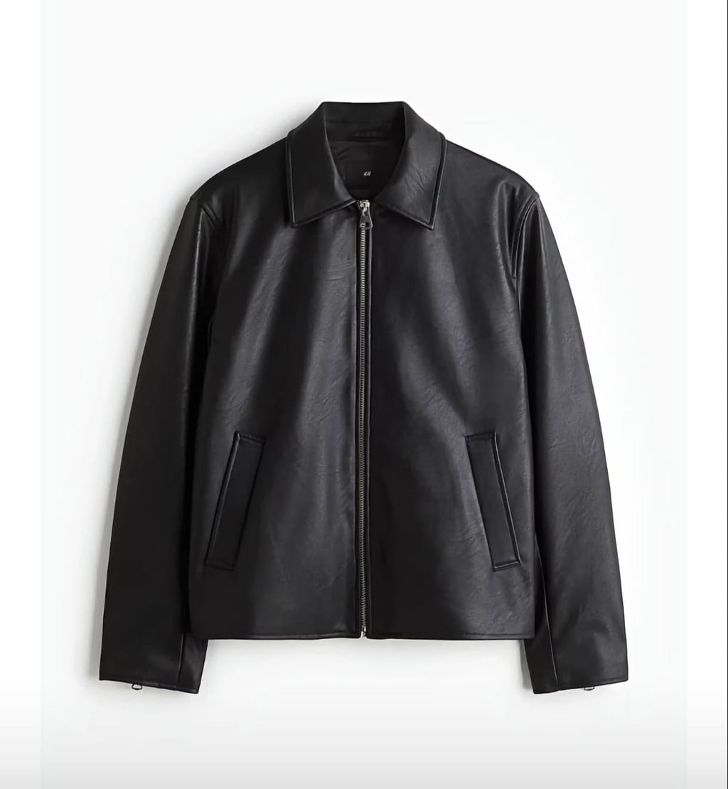 Premium Black Leather Jacket for Men and Women– Classic Biker Faux Leather Jacket