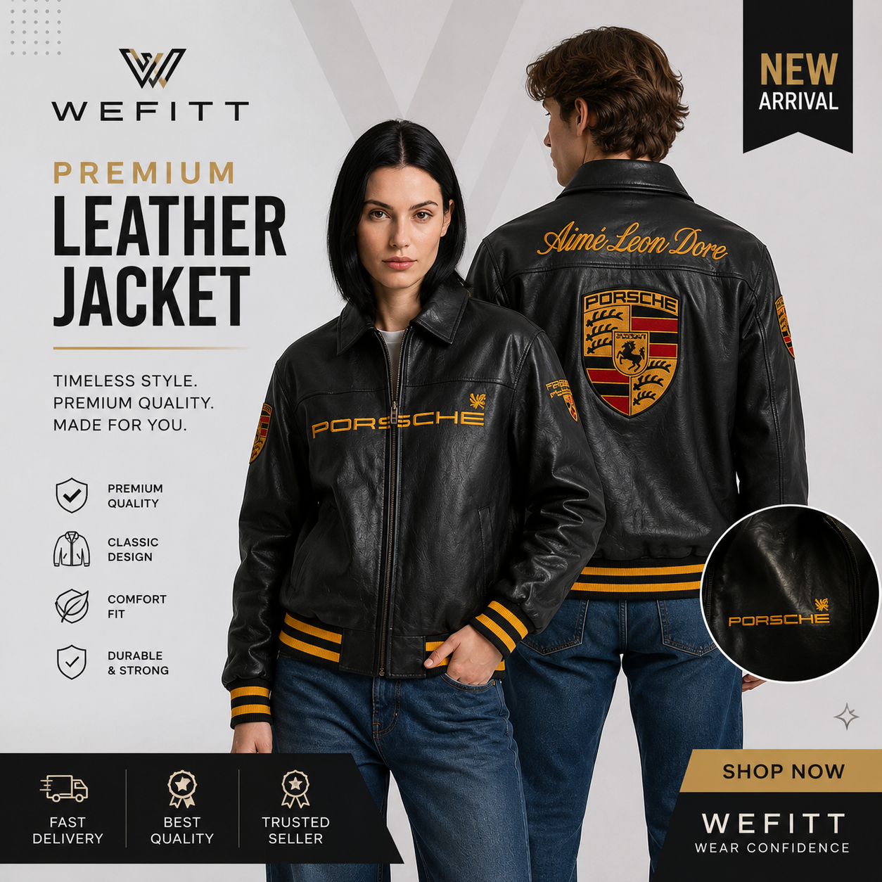 WEFITT Heritage Leather Jacket – Premium Edition unisex