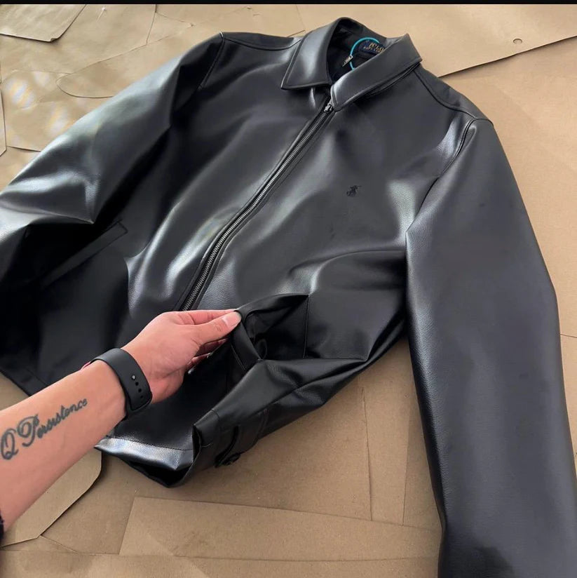 Premium Black Leather Jacket for Men and Women– Classic Biker Faux Leather Jacket