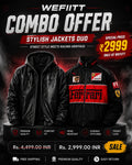 Black Ferrari & Premium Black Leather Jacket Combo Set – Luxury Style Gift for Men