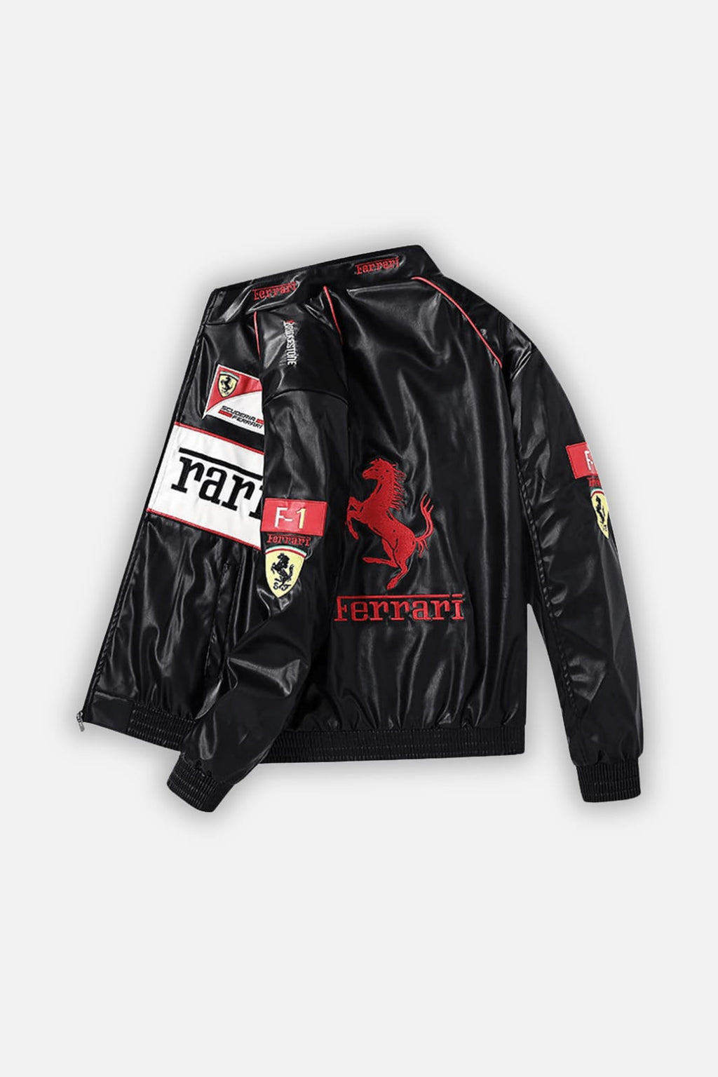Ferrari Motorsport Racing Jacket – Classic Red Full-Zip Jacket