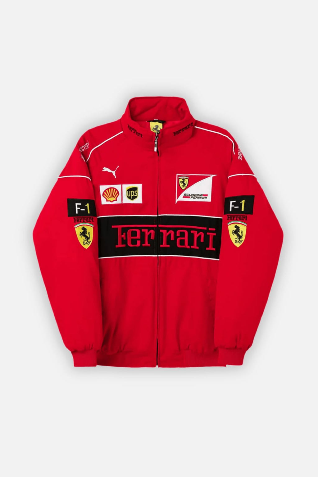Ferrari Motorsport Racing Jacket – Classic Red Full-Zip Jacket