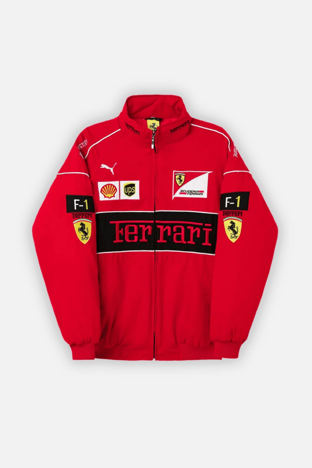 Ferrari Motorsport Racing Jacket – Classic Red Full-Zip Jacket