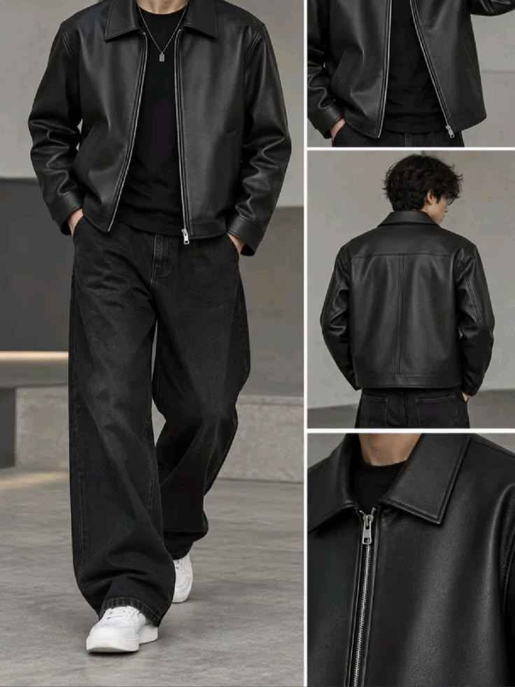 Premium Black Leather Jacket for Men and Women– Classic Biker Faux Leather Jacket